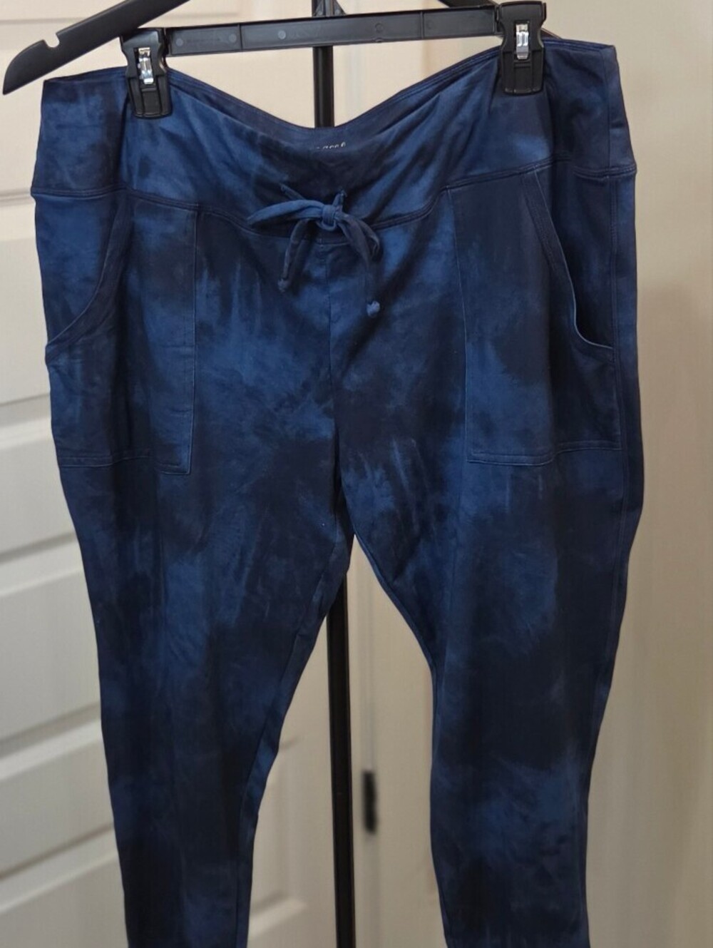Grace & Lace Women's XL Navy Blue Tie-Dye Jogger Pants